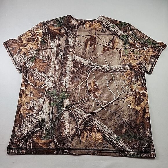 Real Tree Camo Camouflage XXL Jockey Light Layer 365 Short Sleeve Shirt Top - Picture 7 of 9